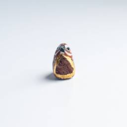 Song Sparrow With Crystal Figurine - Bird Talisman Petrified Wood - thumbnail 3