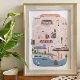 Southend-On-Sea Map Print, Illustrated Of Southend On Sea, Poster, Wall Art, Essex Gift, Leigh Sea - thumbnail 2
