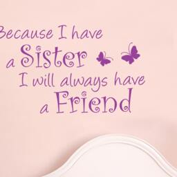 Sister Friend Vinyl Wall Decal Nursery Decor - 46cm X 78cm - thumbnail 3