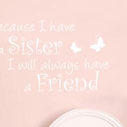 Sister Friend Vinyl Wall Decal Nursery Decor - 46cm X 78cm - thumbnail 2