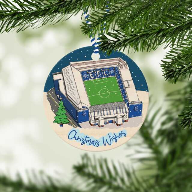 Goodison Christmas Wooden Bauble, Everton Fc - image 1