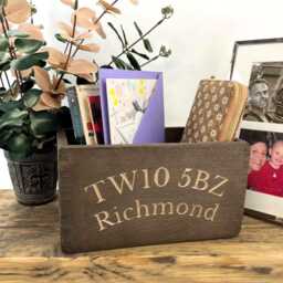 Personalised Wooden Carved Storage Pot - Indoor Planter Unique Housewarming Gift - thumbnail 3