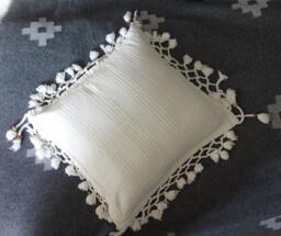 Cushion Cover - 100% Turkish Cotton Pillow Decorative Throw Buldan Fabric Pillowcases Organic Case - thumbnail 1