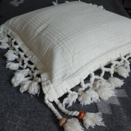Cushion Cover - 100% Turkish Cotton Pillow Decorative Throw Buldan Fabric Pillowcases Organic Case - thumbnail 3