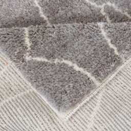 Handmade Beni Ourain Wool Rug Beige Moroccan Berber Carpet - thumbnail 3