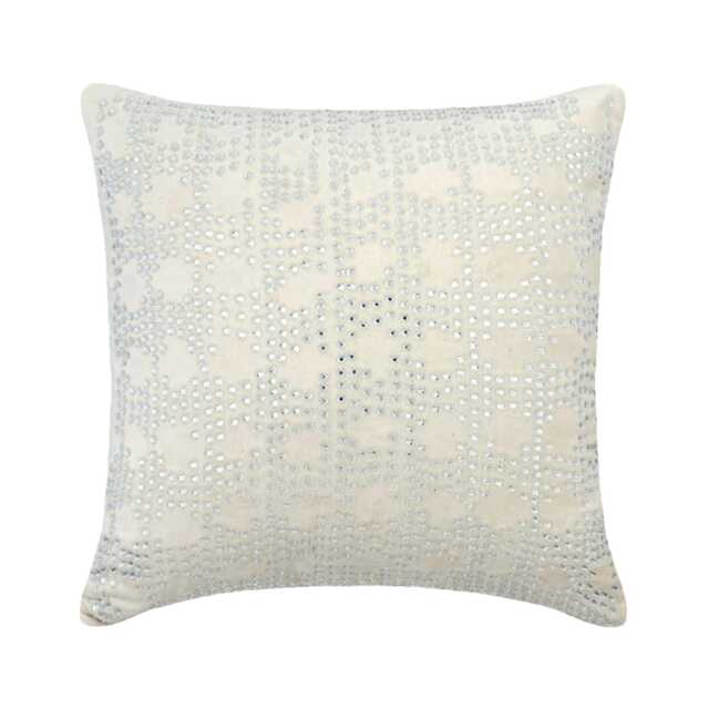 "Velvet White Throw Pillow Custom 16""x16" - image 1