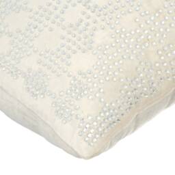 "Velvet White Throw Pillow Custom 16""x16" - thumbnail 3