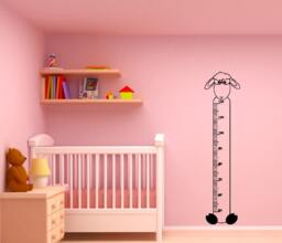 Baby Kid Children's Growth Chart Sheep Wall Decals Decal Vinyl Mural Decor Free Shipping L180 - thumbnail 1
