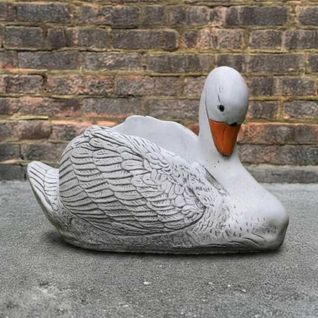 Outdoor Swan Statue Concrete Goose Sculpture Garden Bird Decoration Handmade Ornament Decor Goose Lover Gift Yard Art - image 1