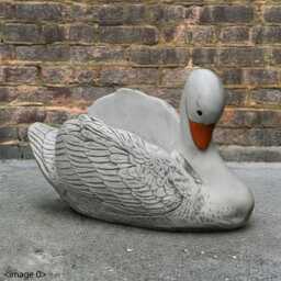 Outdoor Swan Statue Concrete Goose Sculpture Garden Bird Decoration Handmade Ornament Decor Goose Lover Gift Yard Art - thumbnail 4