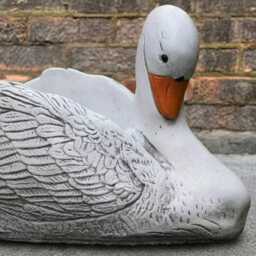 Outdoor Swan Statue Concrete Goose Sculpture Garden Bird Decoration Handmade Ornament Decor Goose Lover Gift Yard Art - thumbnail 3