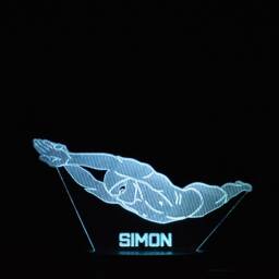 Personalised Swimmer Led Night Light Sports Gift - thumbnail 4