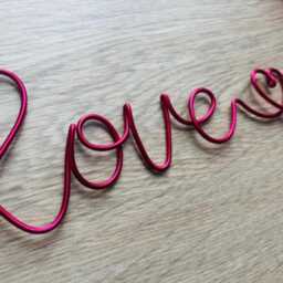 Love You Wire Wall Sign - Hallway Home Decor Valentines Gift - thumbnail 2