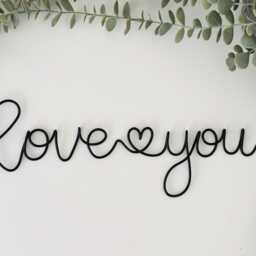 Love You Wire Wall Sign - Hallway Home Decor Valentines Gift - thumbnail 3