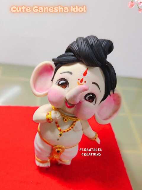 Handmade Ganesha Cute Idol Gifts Students Collectibles Wedding Favors Ooak Premium Divine Collection Hand Crafted Idols Gods Statues - image 1