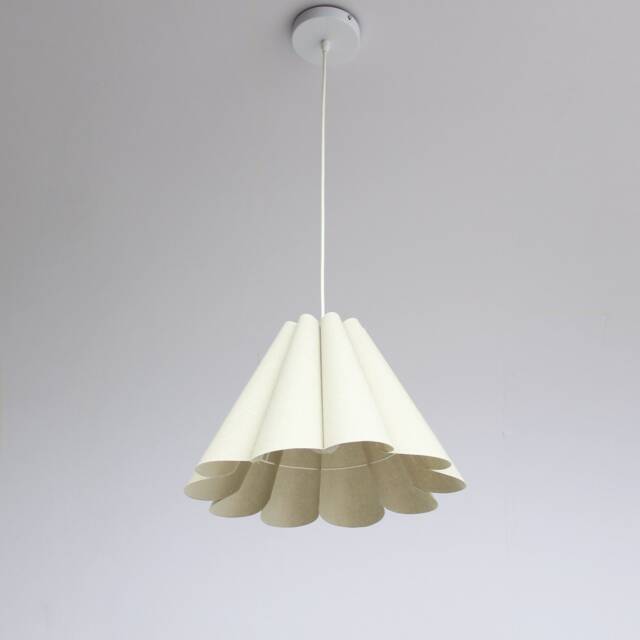 Handmade Burlap Pleated Pendant Light - Custom Lamp - 19.7 Inches-5# - image 1
