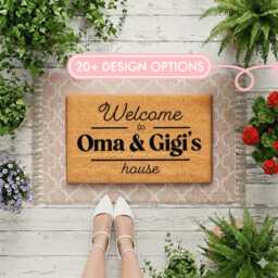 Personalized Grandparent Couple Doormat - Custom Name Welcome Mat - thumbnail 1