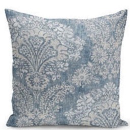 Magnolia Home Throw Pillow Cover Blue Gray Floral Farmhouse Decor - thumbnail 1