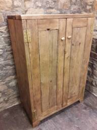 Linen Cupboard Amoire Kitchen Storage Wood Shelving Wardrobe - thumbnail 1