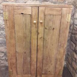 Linen Cupboard Amoire Kitchen Storage Wood Shelving Wardrobe - thumbnail 2