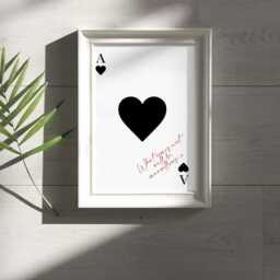 Ace Of Hearts Print, Customise Quote Print, Prints, Hearts Quote, What Comes Next Will Be Marvellous Quote Print - thumbnail 3