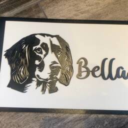 Personalised Spaniel Wall Art, Dog Name Sign, Gift - Birthday, Memorial, Springer Spaniel, Cocker, Working Cocker - thumbnail 3