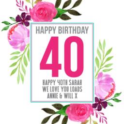 Personalised 40Th Birthday Plant Pot - With Any Name & Message Gifts - thumbnail 3