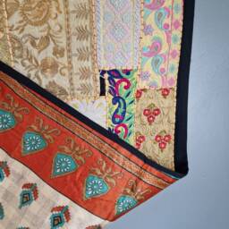 Vintage Indian Wall Hanging Embroidered Patchwork Tapestry - 100x150cm - thumbnail 4