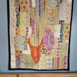 Vintage Indian Wall Hanging Embroidered Patchwork Tapestry - 100x150cm - thumbnail 2