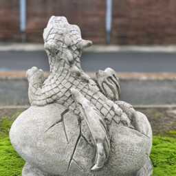 Cute Baby Dragon Sculpture Concrete Statue Outdoor Cement Ornament Handmade Figurine Home Decor Yard Art Gift - thumbnail 4