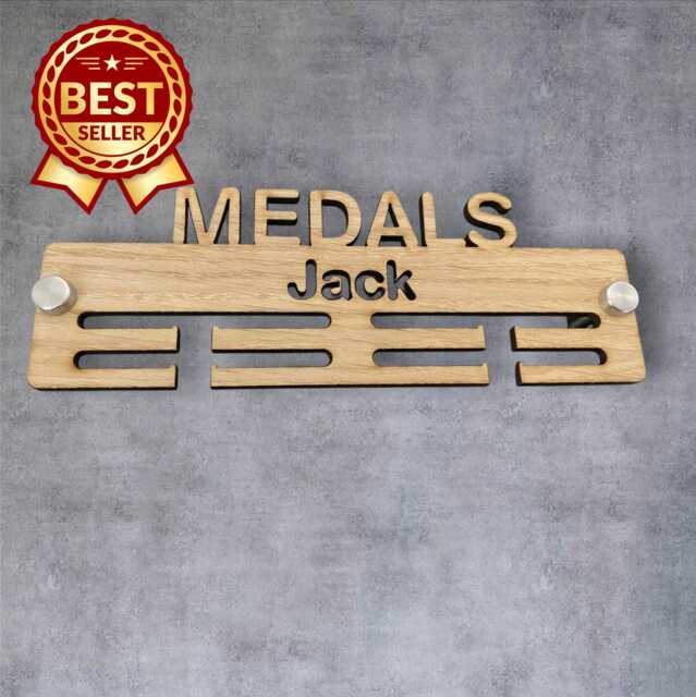 Medals Medal Hanger - Wood Colours, Custom Name & Colour - image 1