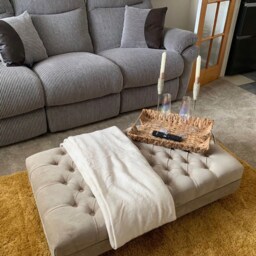 Handmade Chesterfield Footstool, Velvet Upholstered Ottoman Coffee Table - thumbnail 2
