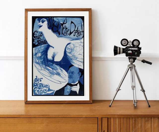 Reprint Of The Vintage 1930 German Movie Poster - Blue Angel - image 1