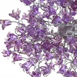 Hanging Pendant Light With Violet Jumping Flowers For Hall, Bedroom, A Unique Pendant - thumbnail 4