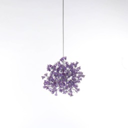 Hanging Pendant Light With Violet Jumping Flowers For Hall, Bedroom, A Unique Pendant - thumbnail 3