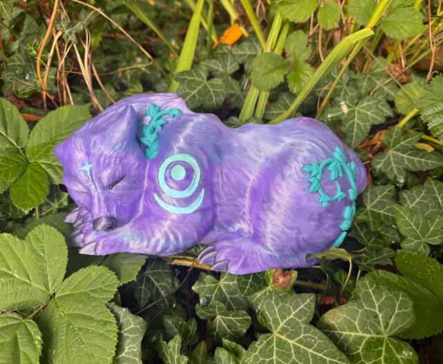 Night Elf Dreaming Sparkly Purple Xl 3D Printed Planter 24cm X 13cm - image 1