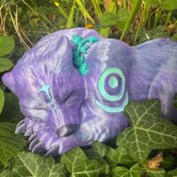 Night Elf Dreaming Sparkly Purple Xl 3D Printed Planter 24cm X 13cm - thumbnail 2