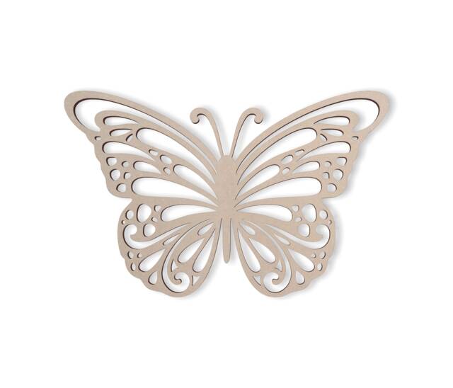 Wooden Butterfly Cutout Unfinished Mdf Wall Decor - image 1