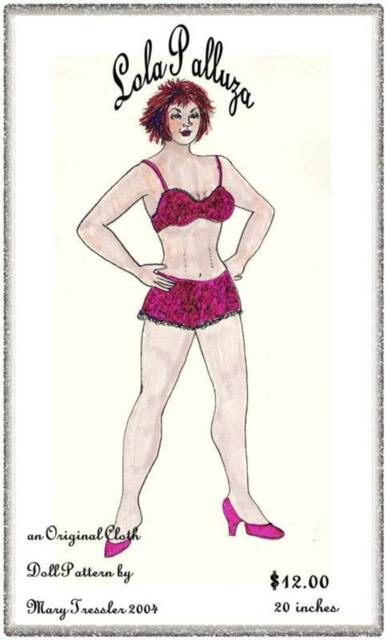 "PDF Digital Download, Original Doll Design, Cloth Doll Pattern ""Lola Palluza" - image 1