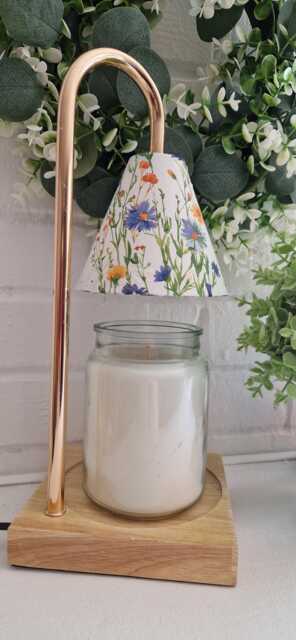 Beautiful Electric Floral & Bee Candle Warmer Lamp. Table Lamp.matching Picture Plate Available.flameless.hand Decorated - image 1