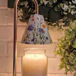 Beautiful Electric Floral & Bee Candle Warmer Lamp. Table Lamp.matching Picture Plate Available.flameless.hand Decorated - thumbnail 2