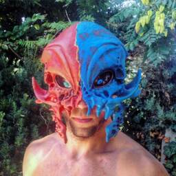 Skull Helmet, Halloween Mask, Alien Honter - thumbnail 4