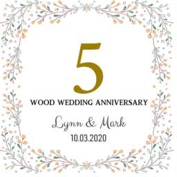 Personalised 5Th Wedding Anniversary Candle Set, Soy Wax Keepsake For Couple, Name & Date, Gift, Milestone - thumbnail 2