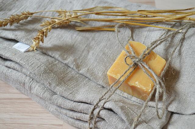 Linen Towels - Set Of 2, Natural Undyed Rustic Washcloths - image 1