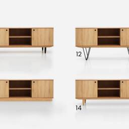 Mid-Century Sideboard, Dresser, Commode, Credenza Made Of Oak Vaneer - Livlo D-S15 - thumbnail 2