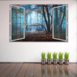 Dark Forest Trees Autumn Wall Decal Sticker Mural Poster Print Art Home Office Decor Ka18 - thumbnail 2