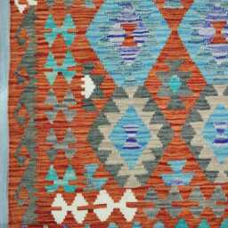 Classic Rug, Handmade Artisan Afghan Turkish Scandinavian Navajo Bohemian Wool Flatweave Multicolour Kilim Rug 152x102 cm - thumbnail 4
