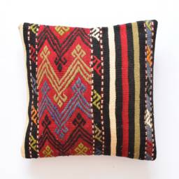 striped Pillow Turkish Boho Kilim Pillows Cover Bohemian 45x45 Navajo - thumbnail 1