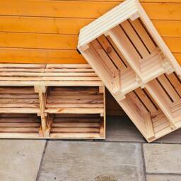 Wooden Shoe Rack Bench, Rustic Entryway Storage, Solid Wood Hallway Organiser With Optional Seat Cushion - thumbnail 3