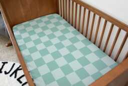 "Bedding - Checkered Blue Aqua " - thumbnail 1